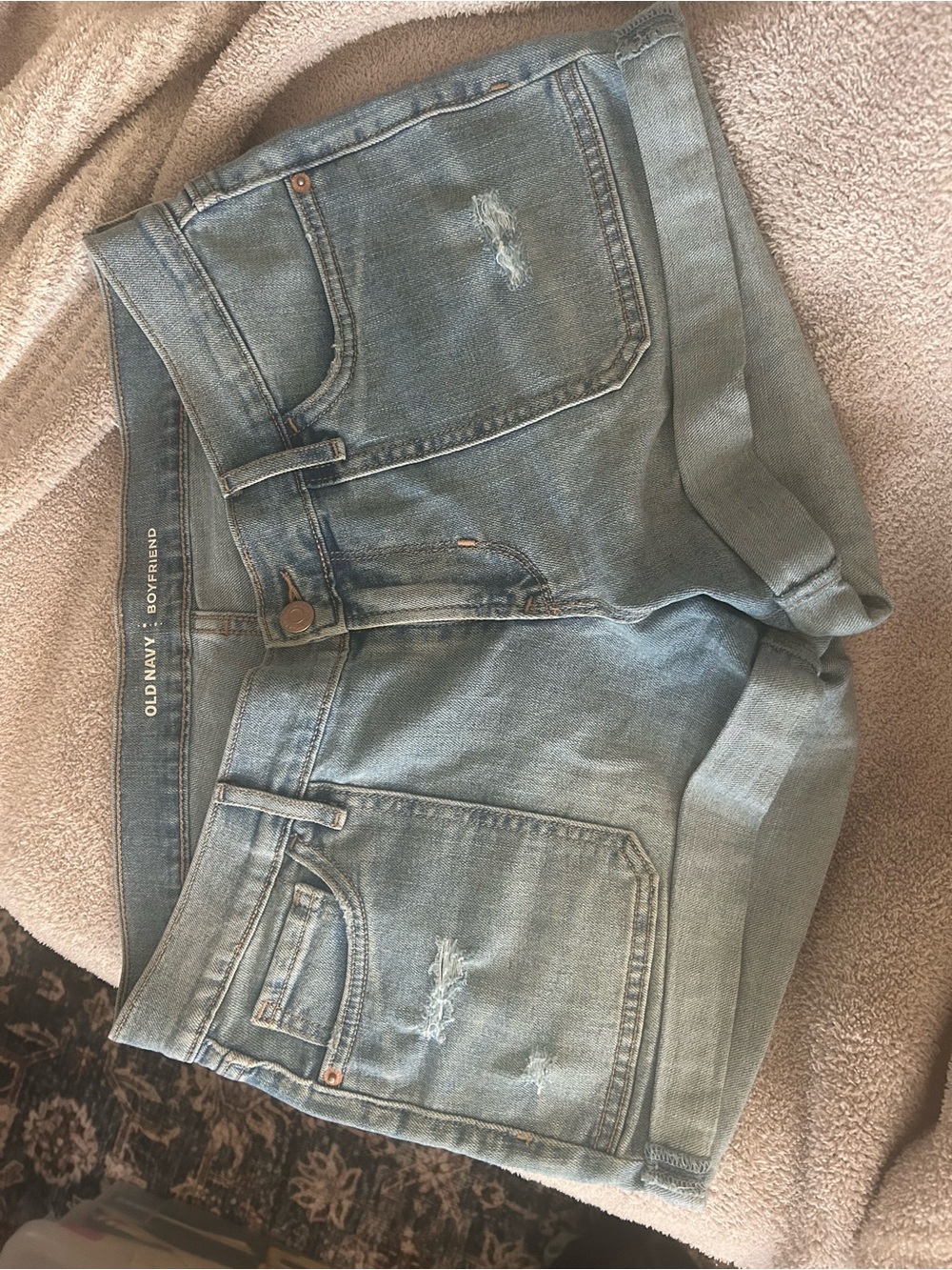 Old Navy Light Blue Denim Boyfriend Shorts